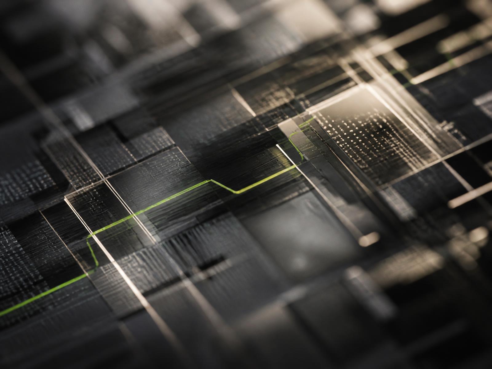 Abstract digital pathway representing connected technical communication